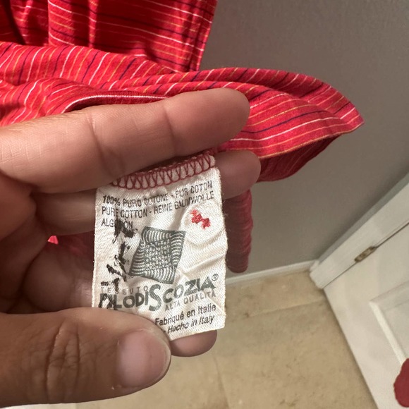 Burberry London Men's Red Striped LODI SCOZIA Short Sleeve Polo Shirt Size XL - Picture 11 of 11